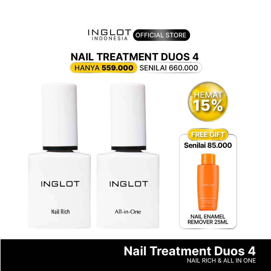 [FREE GIFT] INGLOT Nail Treatment Perfect Pair - Nail Rich, All in One